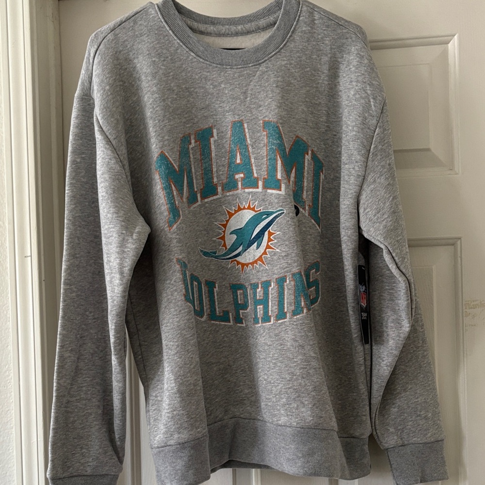 Miami Dolphins NFL Team Apparel Sweatshirt medium NWT
